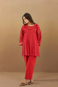 Red Organza Patchwork Set
