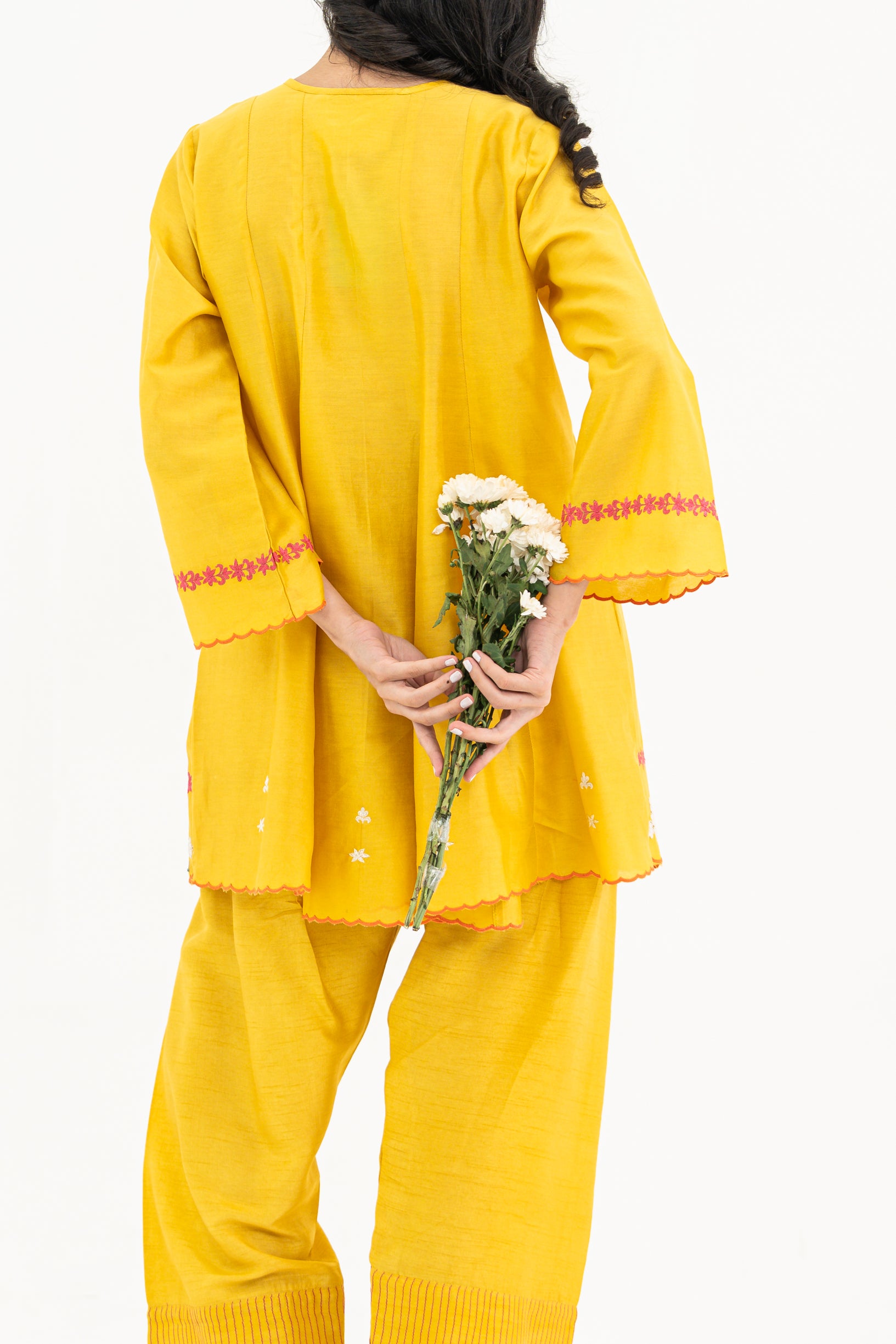 Yellow Kalidaar Kurta Set