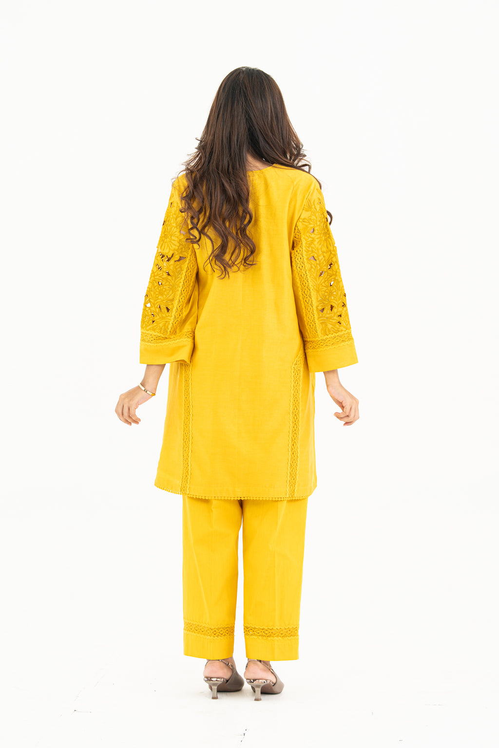 Mustard Cutwork Set
