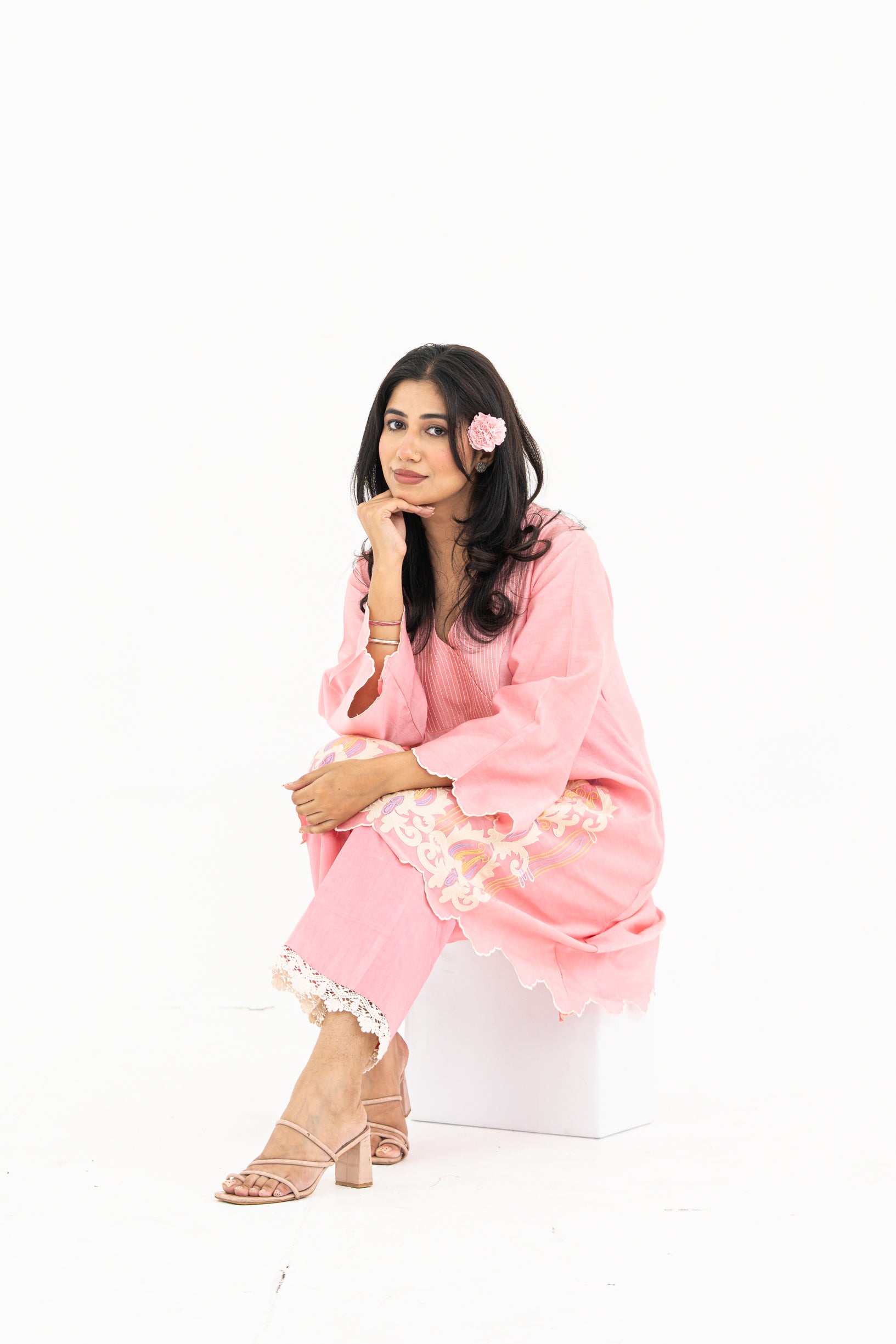 Light Pink Chanderi Set