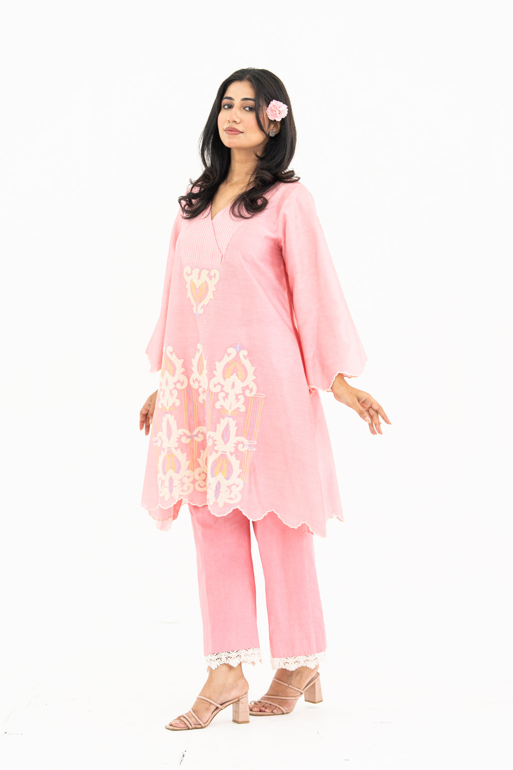 Light Pink Chanderi Set