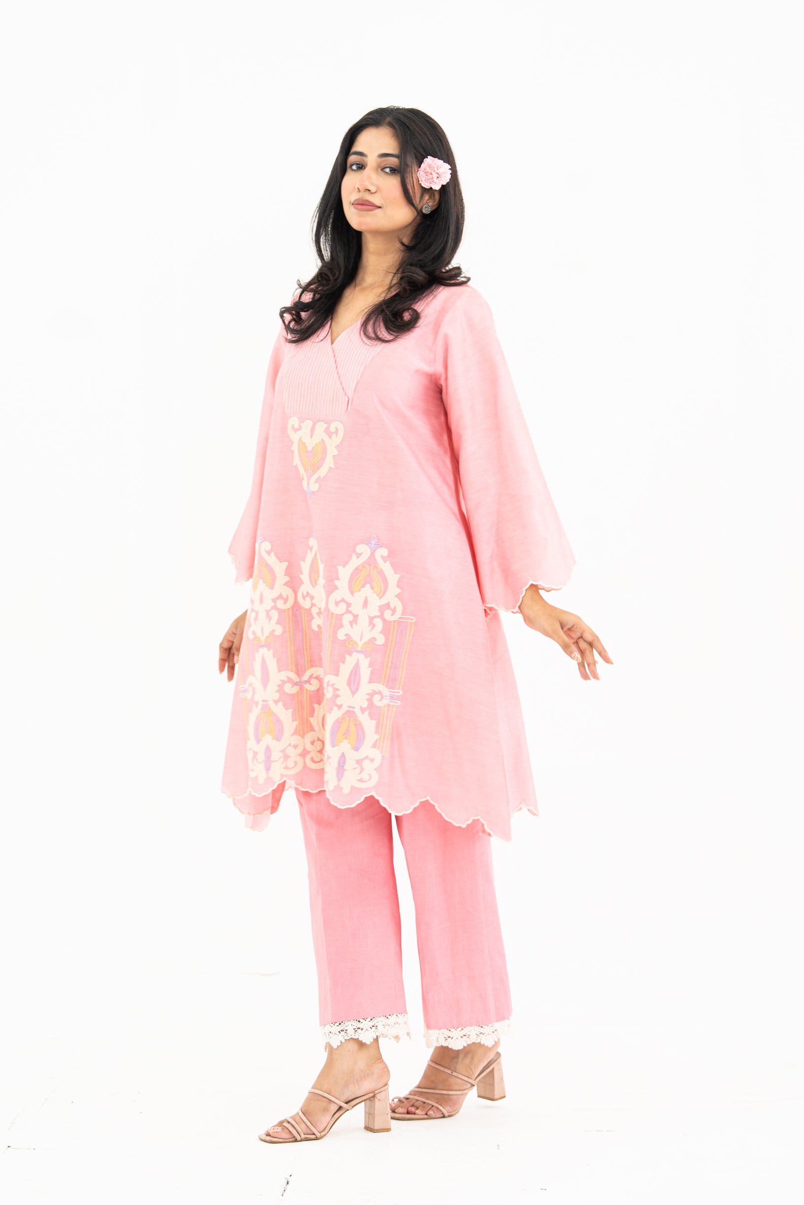 Light Pink Chanderi Set