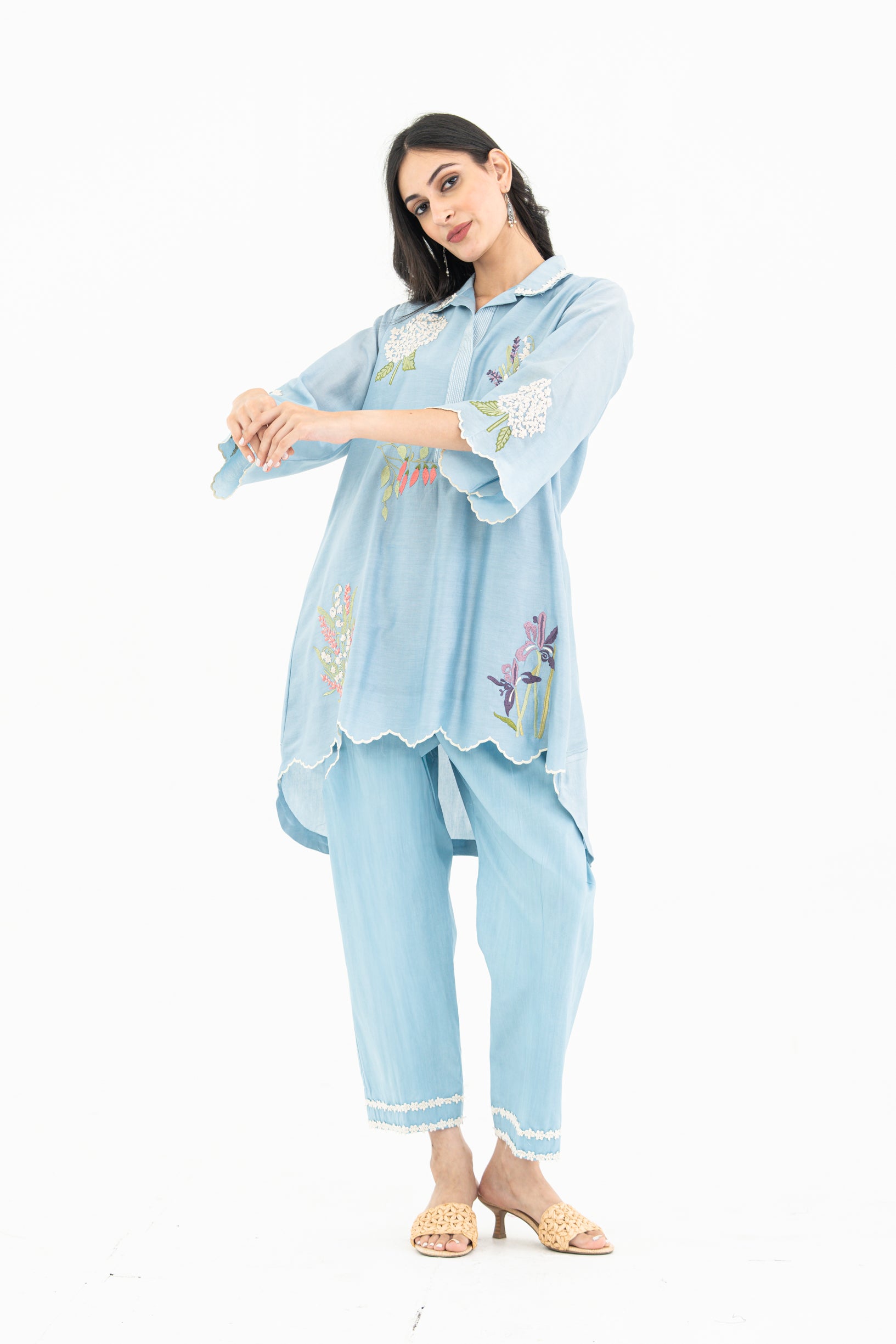 Sky Blue Scallop Set