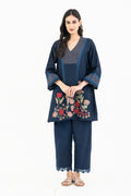 Midnight Blue Chanderi Set