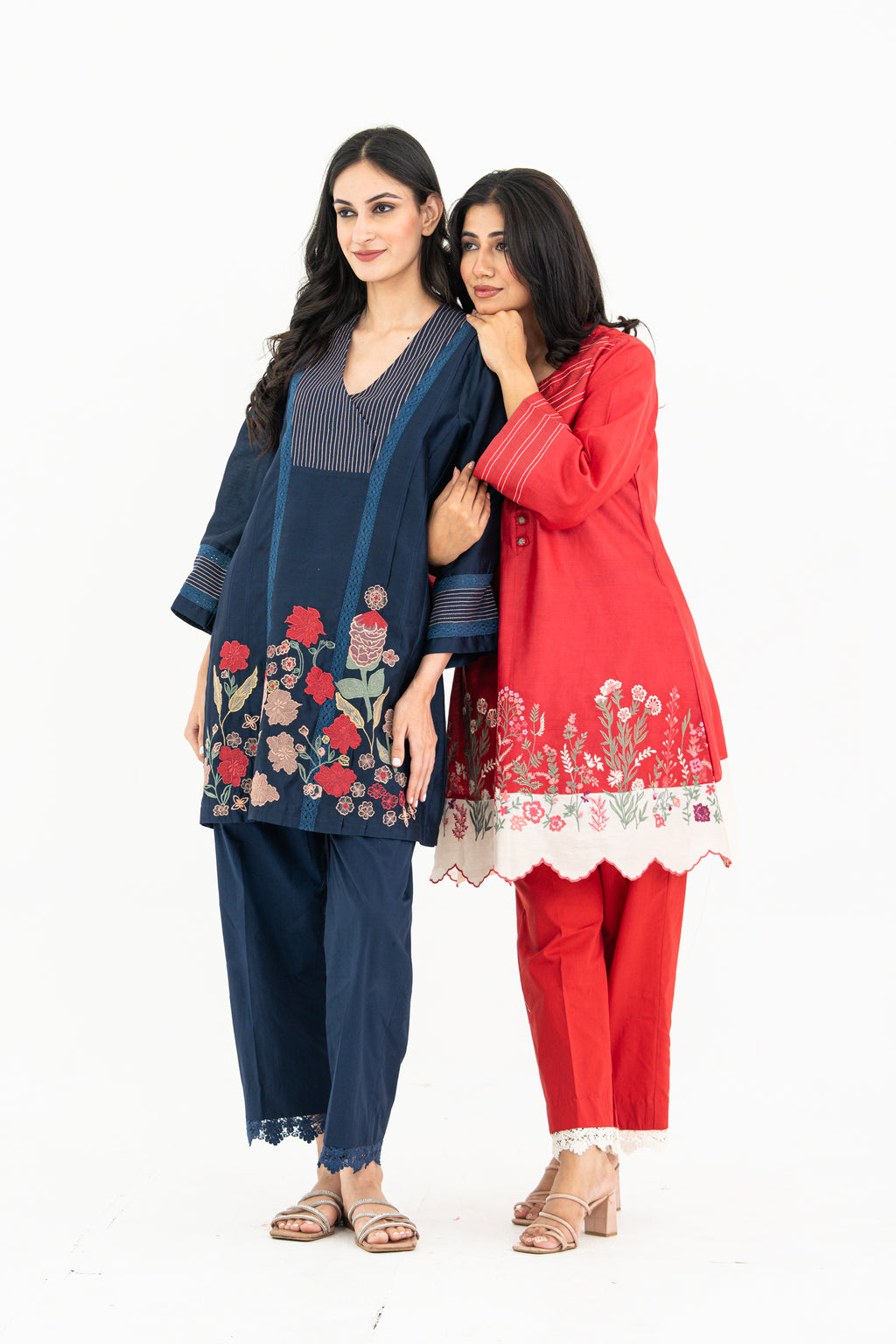 Midnight Blue Chanderi Set