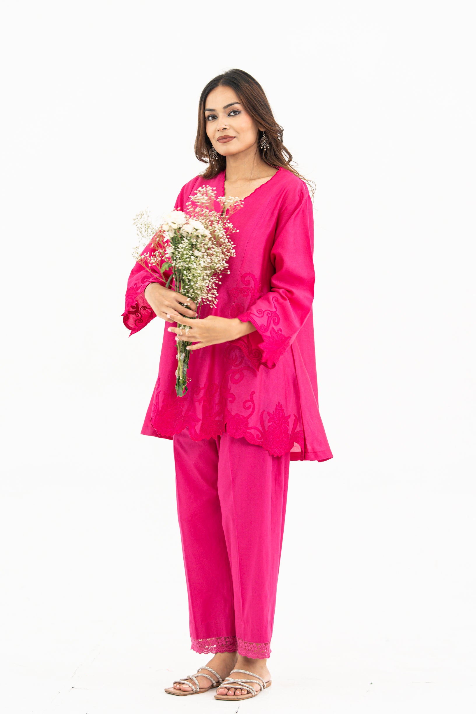 Indian Pink Kalidaar Set