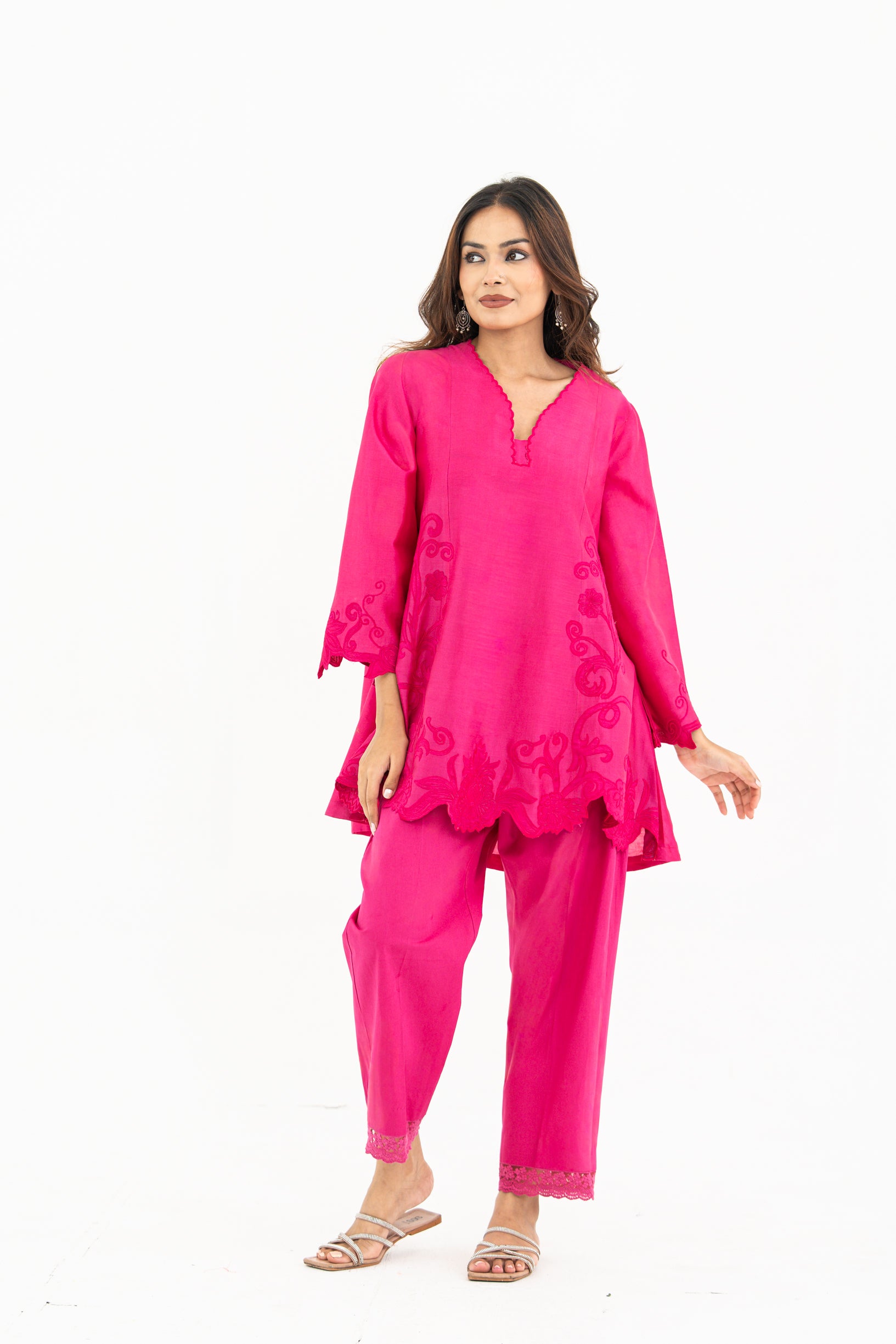 Indian Pink Kalidaar Set