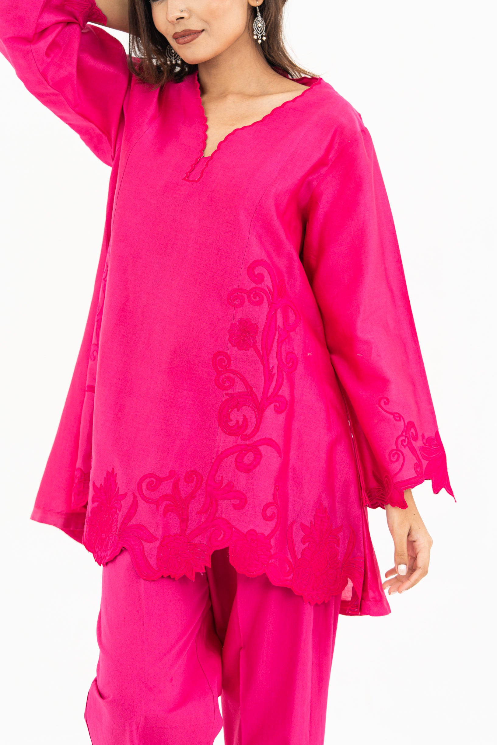 Indian Pink Kalidaar Set