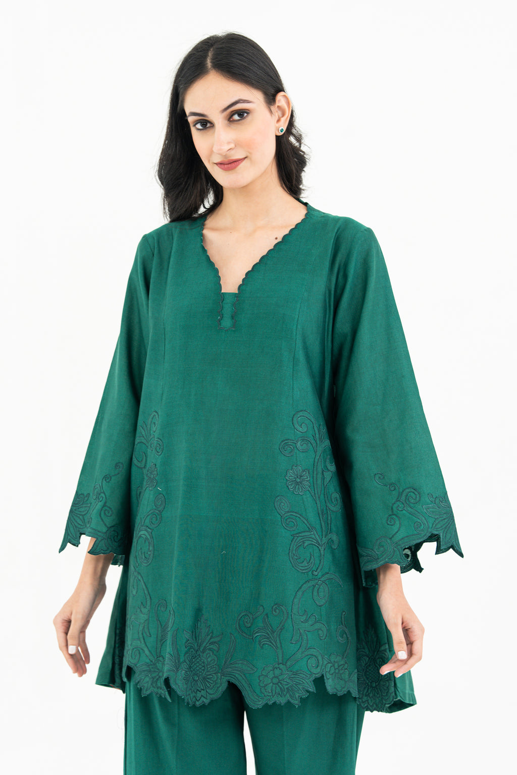 Bottle Green Kalidaar Set