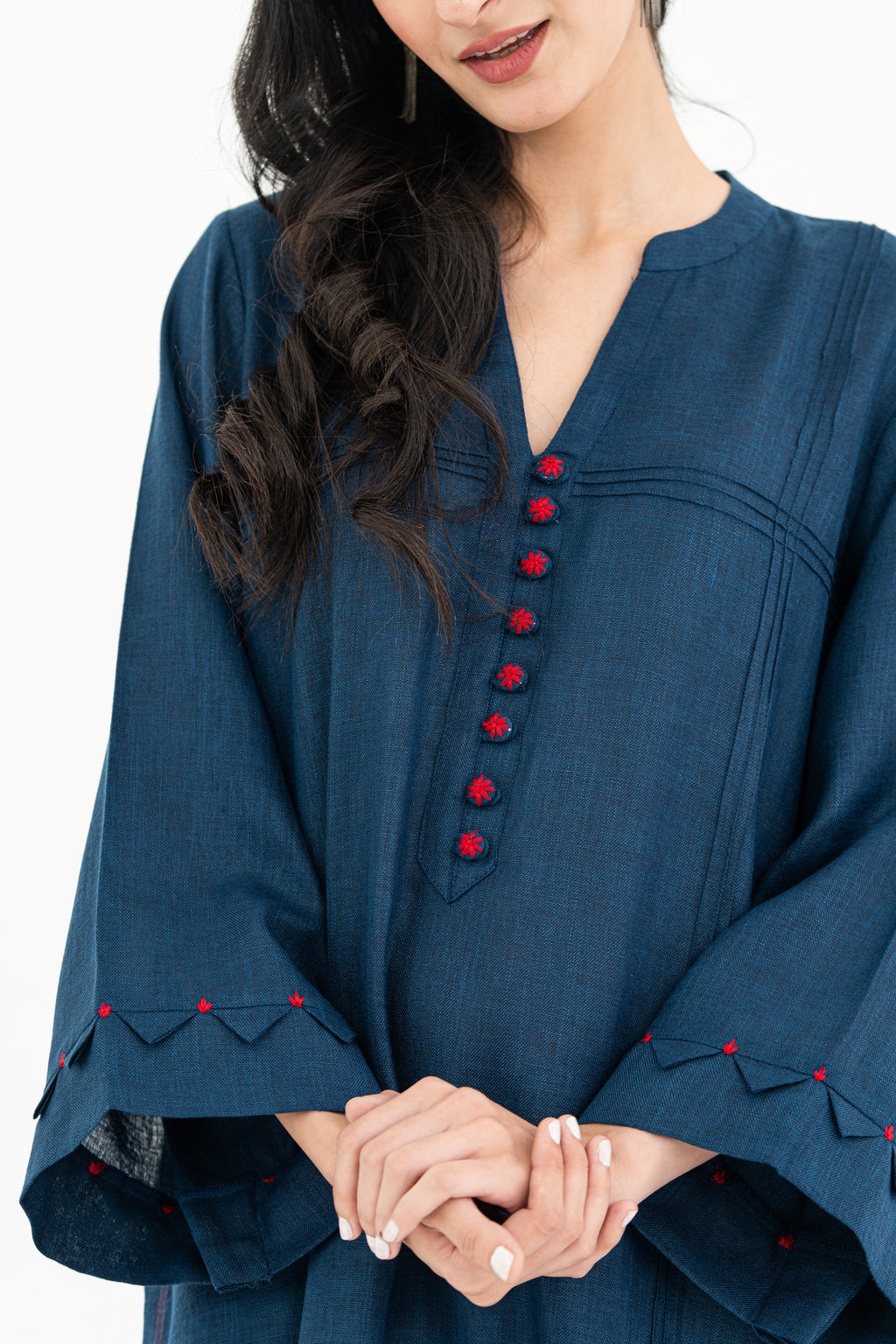 Dark Blue Linen Set