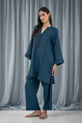 Dark Blue Linen Set