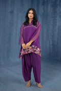 Violet Embroidered Organza Set